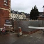 Cowley's building site with branded signs
