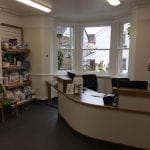 reception area complete at moorgate vets