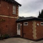 completed external look after extension of a building