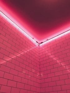 pink light fixture