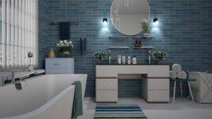 new tiles in bathroom