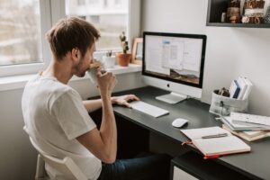 Man on computer
