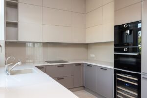 kitchen interior with cupboards